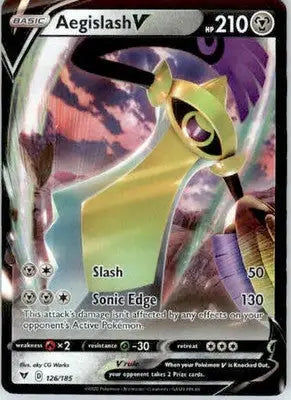 Aegislash V - SWSH04: Vivid Voltage - 126/185 - Holo NM - Pokémon Card Single