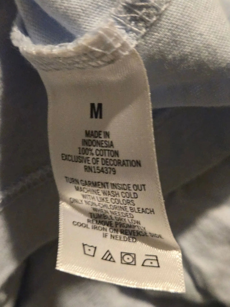 Aeropostale Shirt Mens M Light Blue 1987 Embroidered Applique 100% Cotton NWT - Apparel