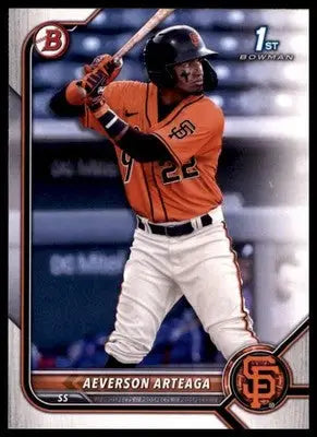 Aeverson Arteaga 2022 Bowman 1st Edition #BPPF-82 San Francisco Giants - Baseball Card Single