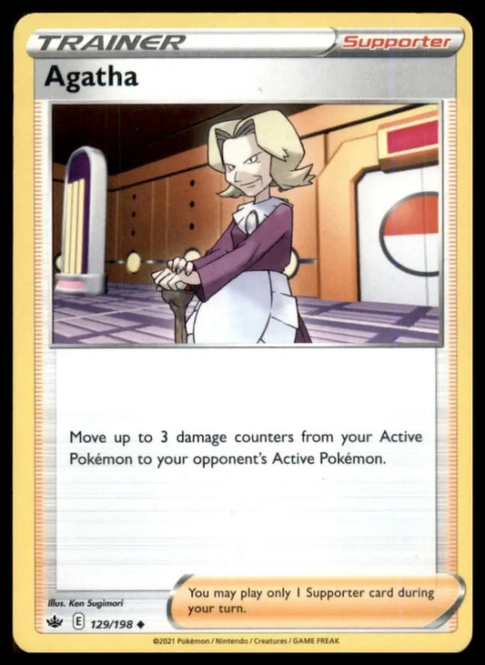 Agatha 129/198 Swsh06: Sword & Shield - Chilling Reign Regular - Pokémon Card Single
