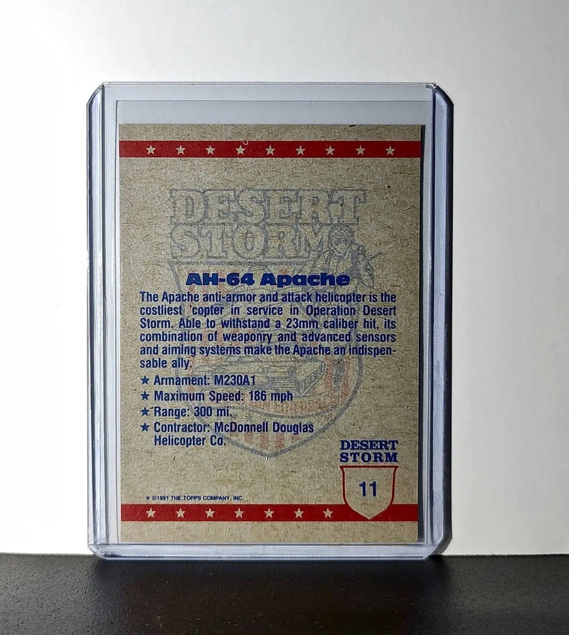 AH-64 Apache 1991 Topps Desert Storm #11 Card - Other
