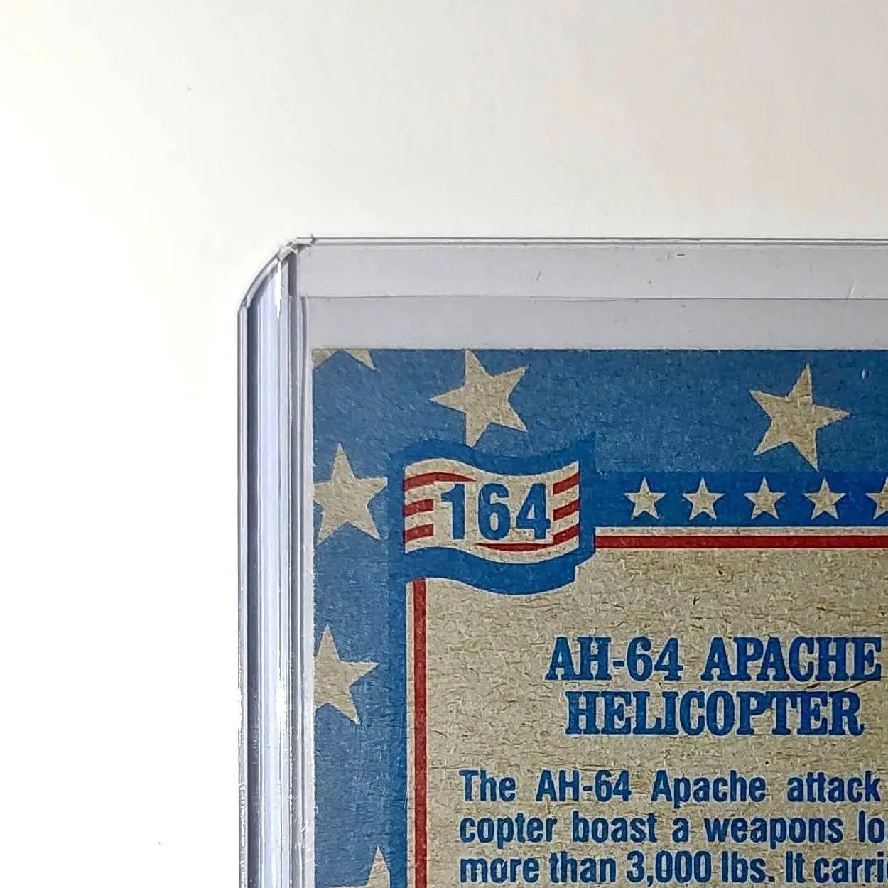 AH-64 Apache Helicopter 1991 Topps Desert Storm #164 Card - Non-Sports Card Single