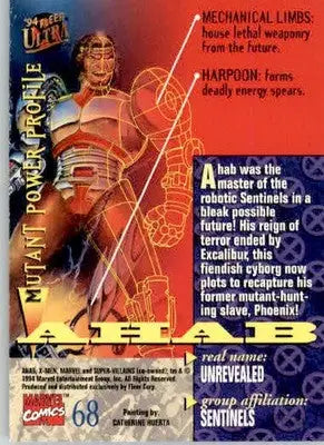 Ahab - 1994 Ultra X-Men - #68 - Non_sport - Non-Sports Card Single