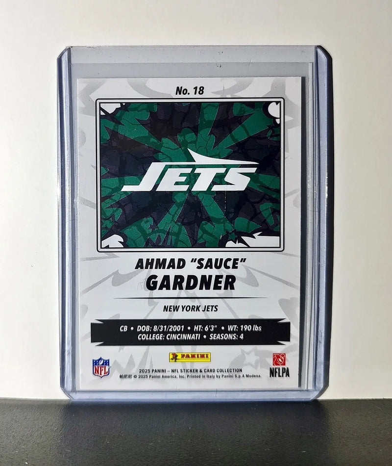 Ahmad ’Sauce’ Gardner 2025 Panini NFL #18 Sticker Card New York Jets - Football Card Single
