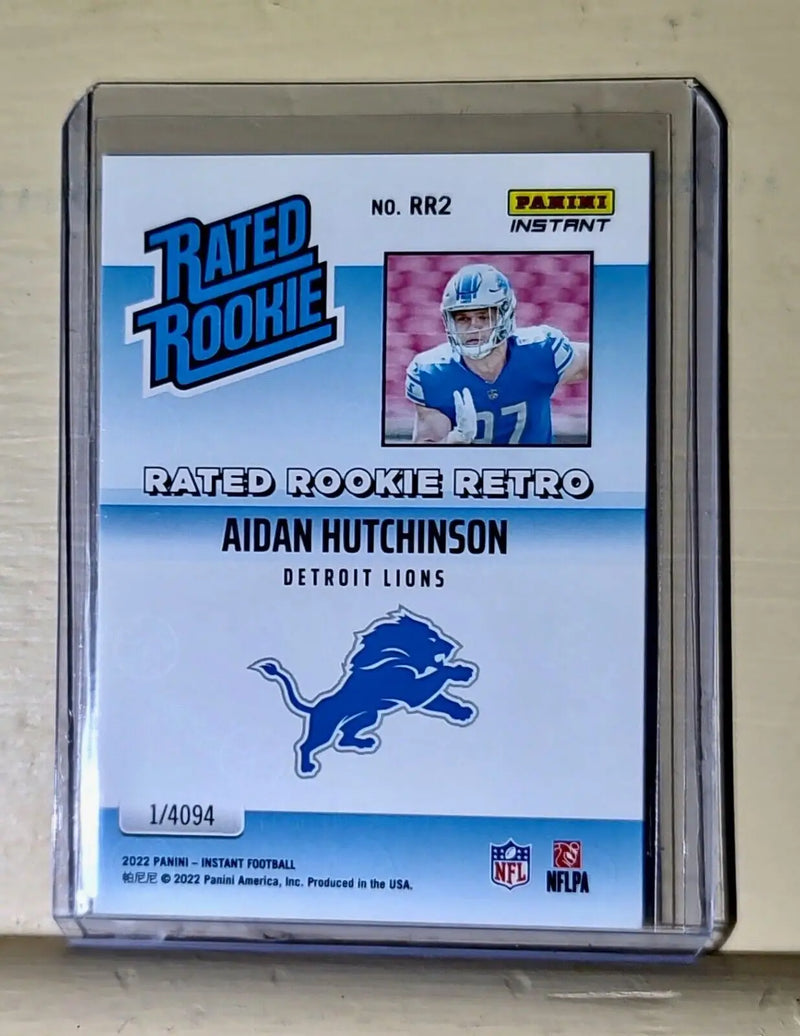 Aidan Hutchinson 2022 NFL Panini #2 Rated Rookie Retro Football Card 1/4094 - Football Card Single