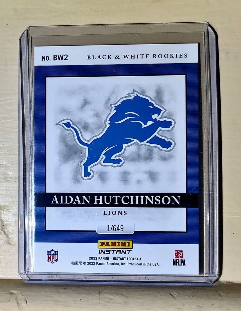 Aidan Hutchinson 2022 Panini NFL Black & White Rookies #2 Football Card 1 of 649