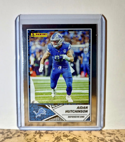Aidan Hutchinson 2024 Panini NFL #29 Silver Foil Sticker Card Detroit Lions - Football Card Single