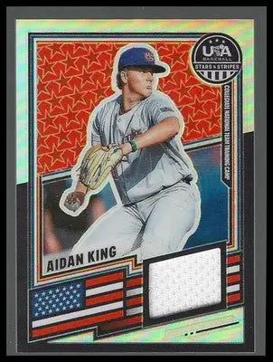 Aidan King 2026 Panini Prizm USA Stars & Stripes Silver Relic #USA-AK GAME WORN - Baseball Card Single