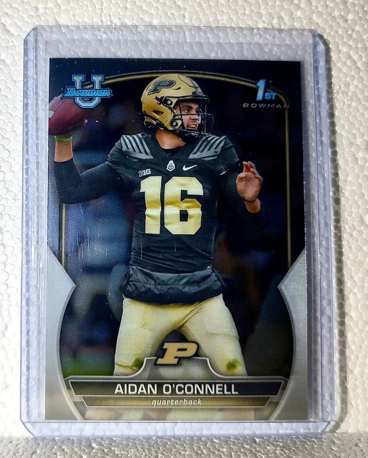 Aidan O’Connell 2022 Topps 1st Bowman U Football #60 Card Purdue - Football Card Single