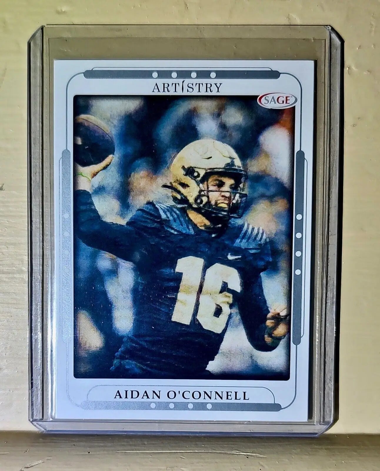Aidan O’Connell 2023 SAGE NFL Artistry Football #6 Card