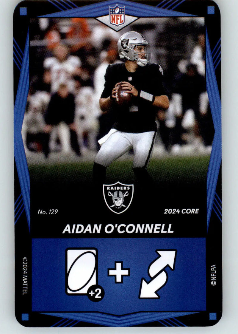 Aidan O’Connell - 2024 UNO Elite Core Edition - Blue - #129 - Football - Football Card Single