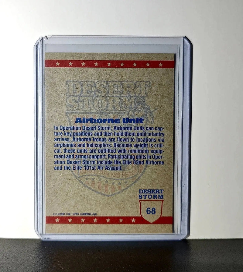 Airborne Unit 1991 Topps Desert Storm #68 Card