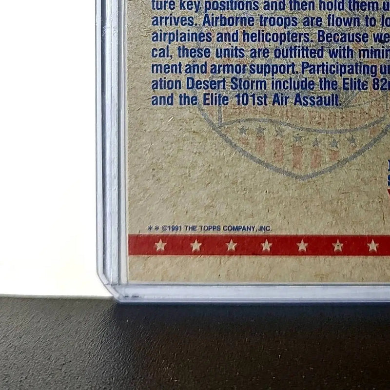 Airborne Unit 1991 Topps Desert Storm #68 Card