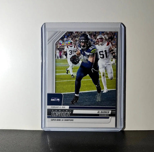 AJ Barner 2026 Panini NFL Super Bowl LIX Champions #33 Card Seattle Seahawks - Football Card Single