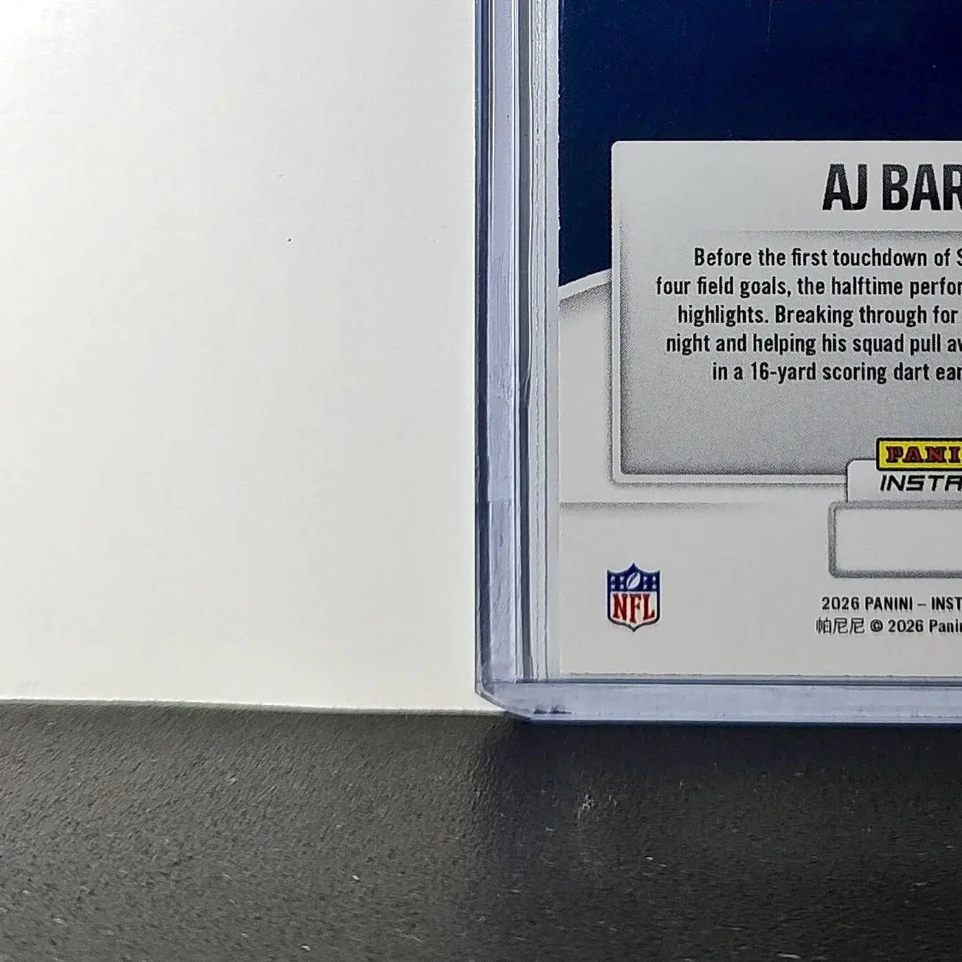 AJ Barner 2026 Panini NFL Super Bowl LIX Champions #9 Card Seattle Seahawks - Football Card Single