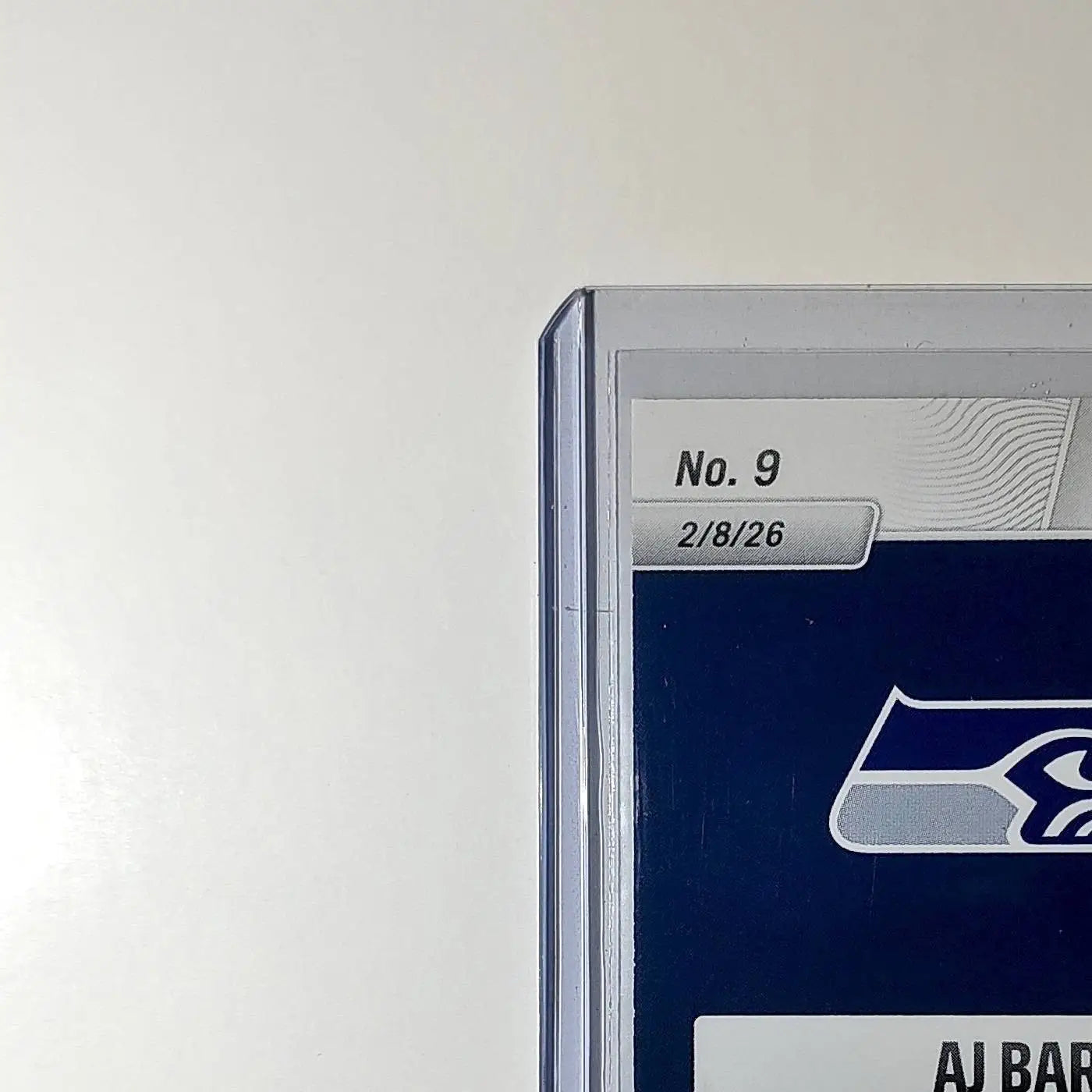 AJ Barner 2026 Panini NFL Super Bowl LIX Champions #9 Card Seattle Seahawks - Football Card Single