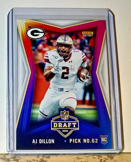 AJ Dillon 2020 NFL Draft Night NFL #14 Football Card Green Bay Packers 1 of 489 - Football Card Single