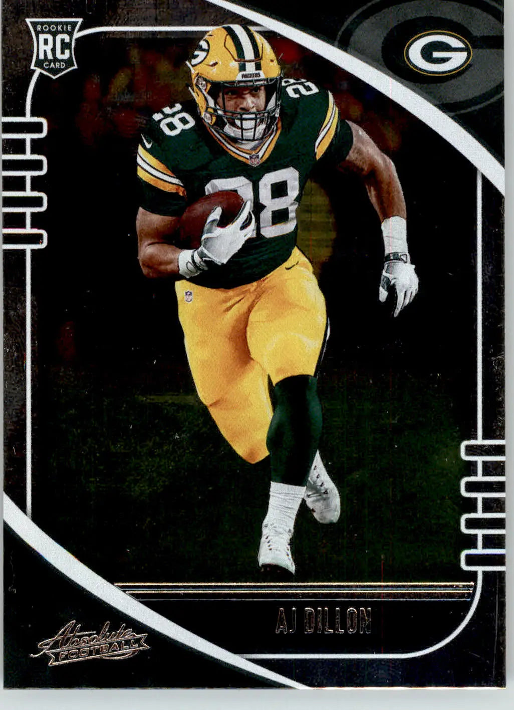 AJ Dillon - 2020 Panini Absolute - #103 - RC Retail Football - Football Card Single