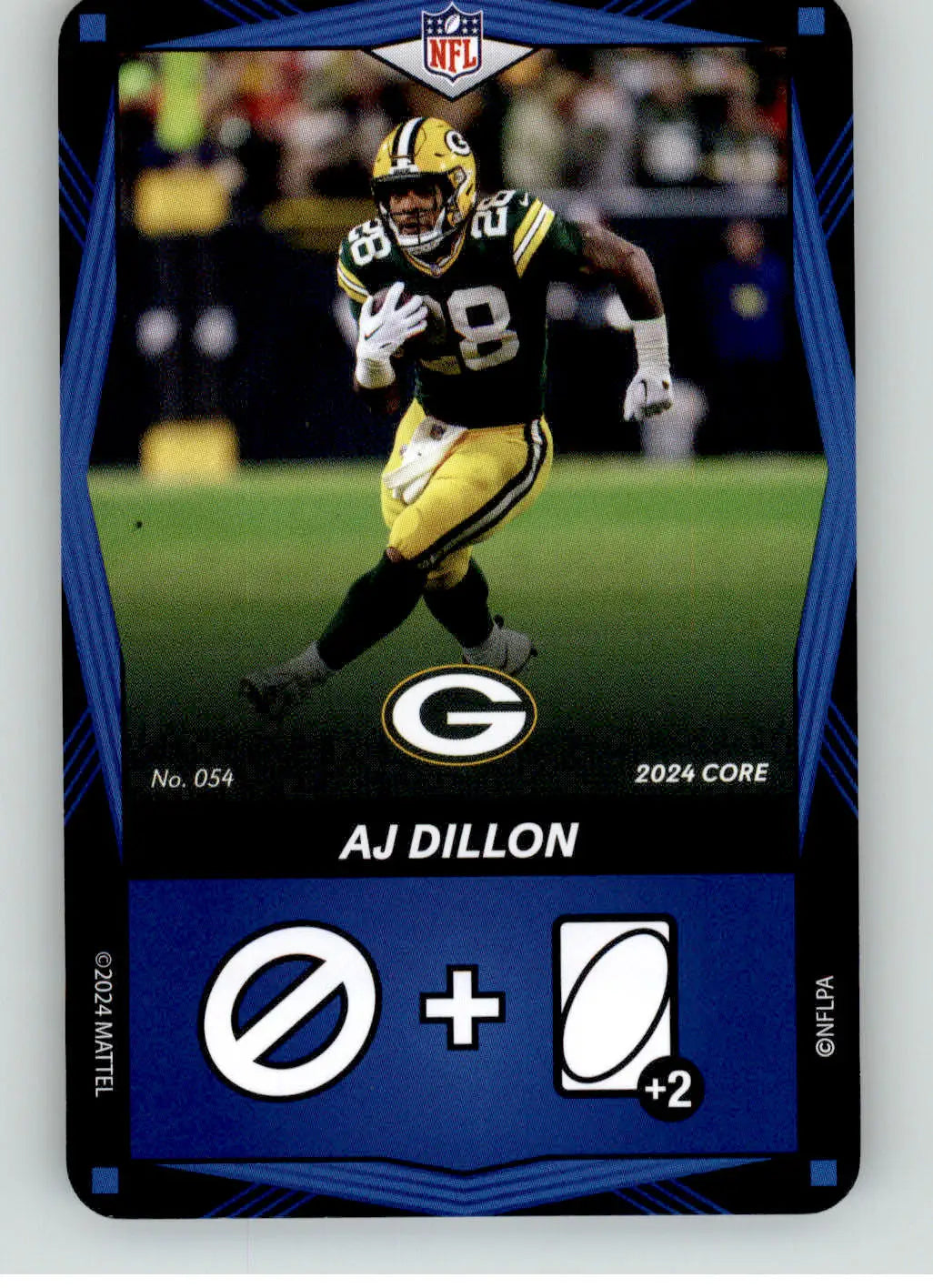 AJ Dillon - 2024 UNO Elite Core Edition - Blue - #054 - Football - Football Card Single