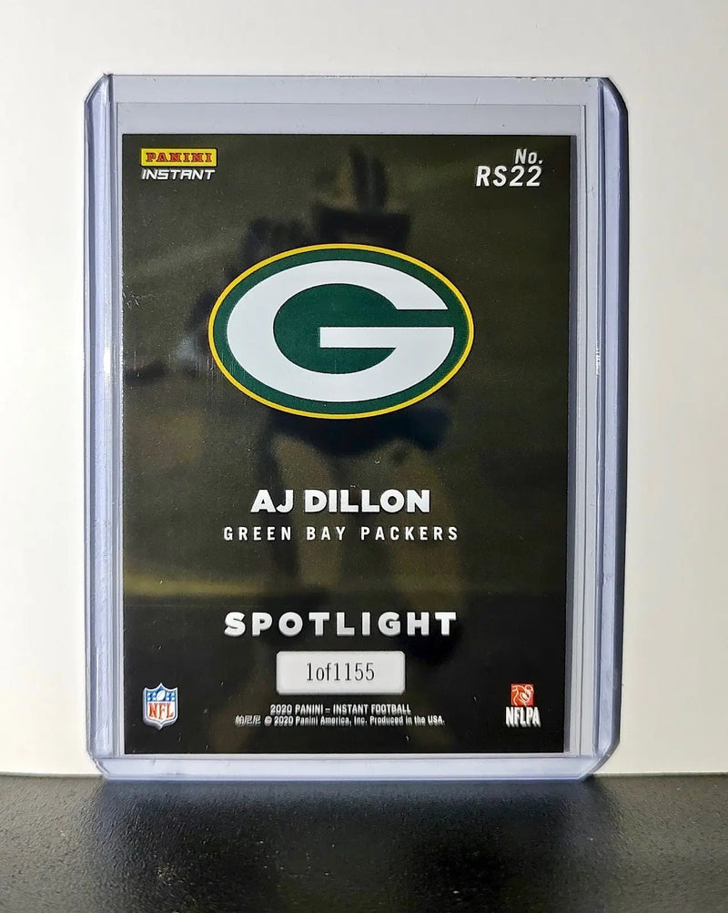 AJ Dillon Rookie 2020 Panini NFL #22 Rookie Spotlight Card Green Bay Packers - Football Card Single