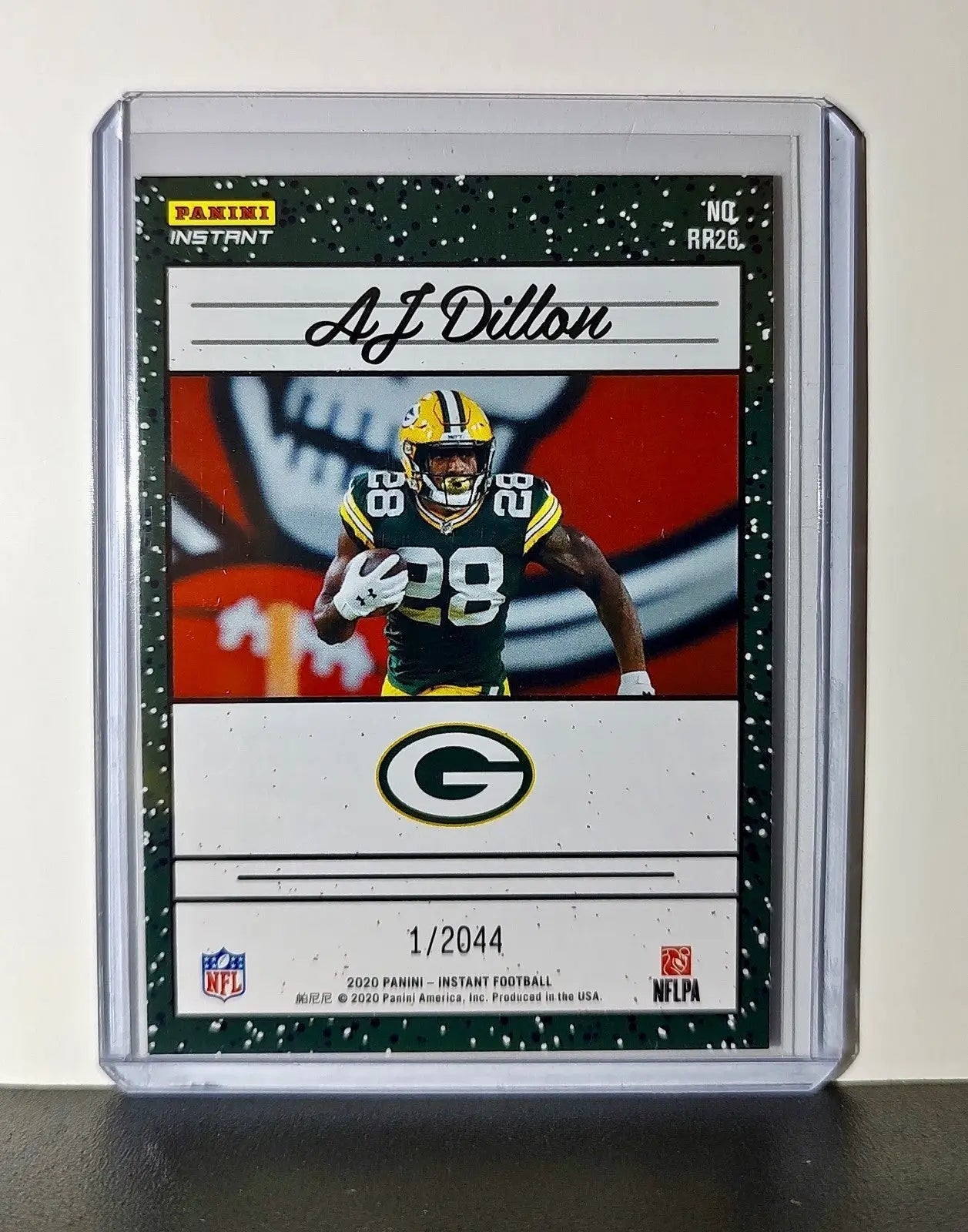AJ Dillon Rookie 2020 Panini NFL #26 Rated Rookie Card Green Bay Packers - Football Card Single