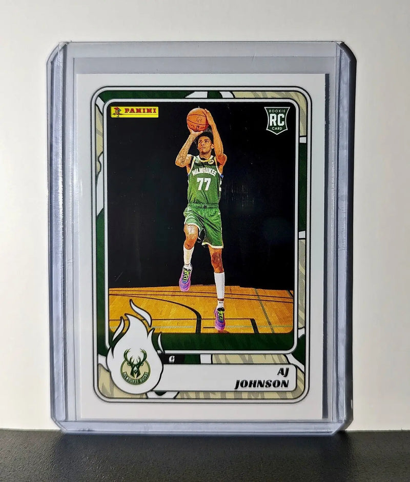 AJ Johnson Rookie 2024-25 Panini NBA #78 Sticker Card Milwaukee Bucks
