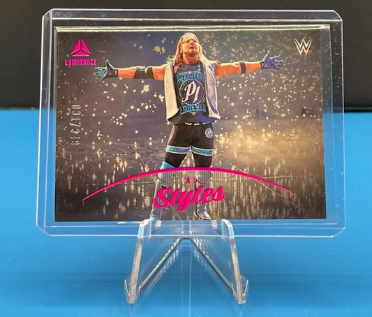 AJ Styles -Luminance- Pink Parallel #031/349 -2023 Panini Chronicles WWE - Non-Sports Card Single