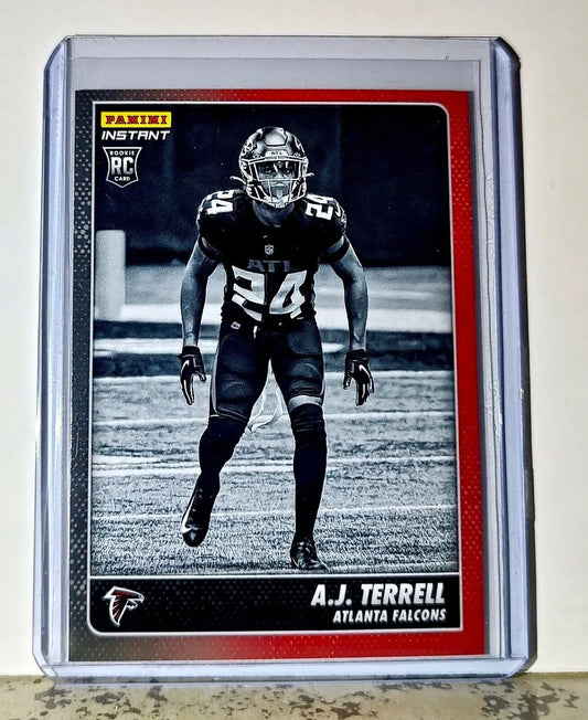 AJ Terrell 2020 Panini NFL #33 Black and White Rookies Card Falcons 1 of 518 - Football Card Single