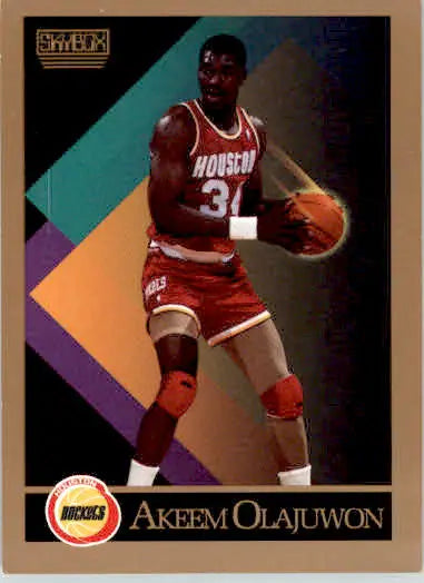 Akeem Olajuwon - 1990-91 SkyBox - #110 - Basketball - Basketball Card Single