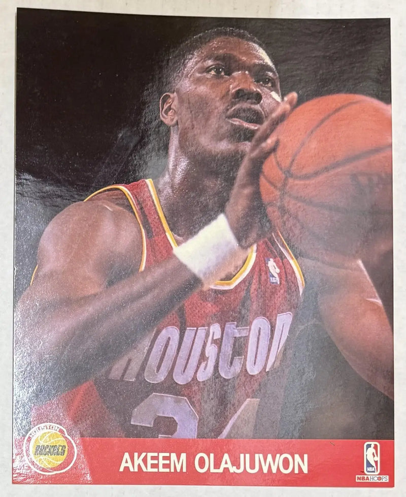 Akeem Olajuwon NBAHoops 1990 Official NBA Photo - Sports Memorabilia