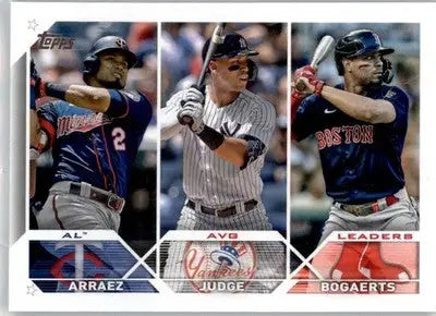 AL AVG Leaders Arraez Judge Bogaerts - 2023 Topps - #289 - Baseball - Baseball Card Single