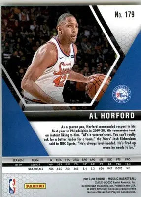 Al Horford - 2019-20 Panini Mosaic - #179 - Basketball - Basketball Card Single