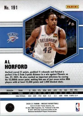 Al Horford - 2020-21 Panini Mosaic - #191 - Basketball - Basketball Card Single
