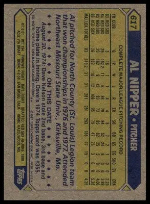 Al Nipper 1987 Topps #617 Boston Red Sox - Baseball Card Single
