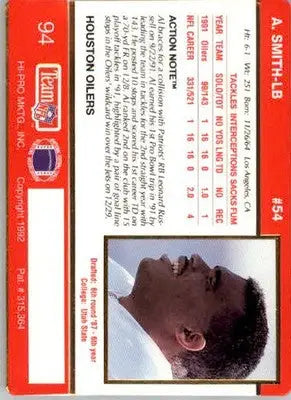 Al Smith - 1992 Action Packed - #94 - Football - Football Card Single