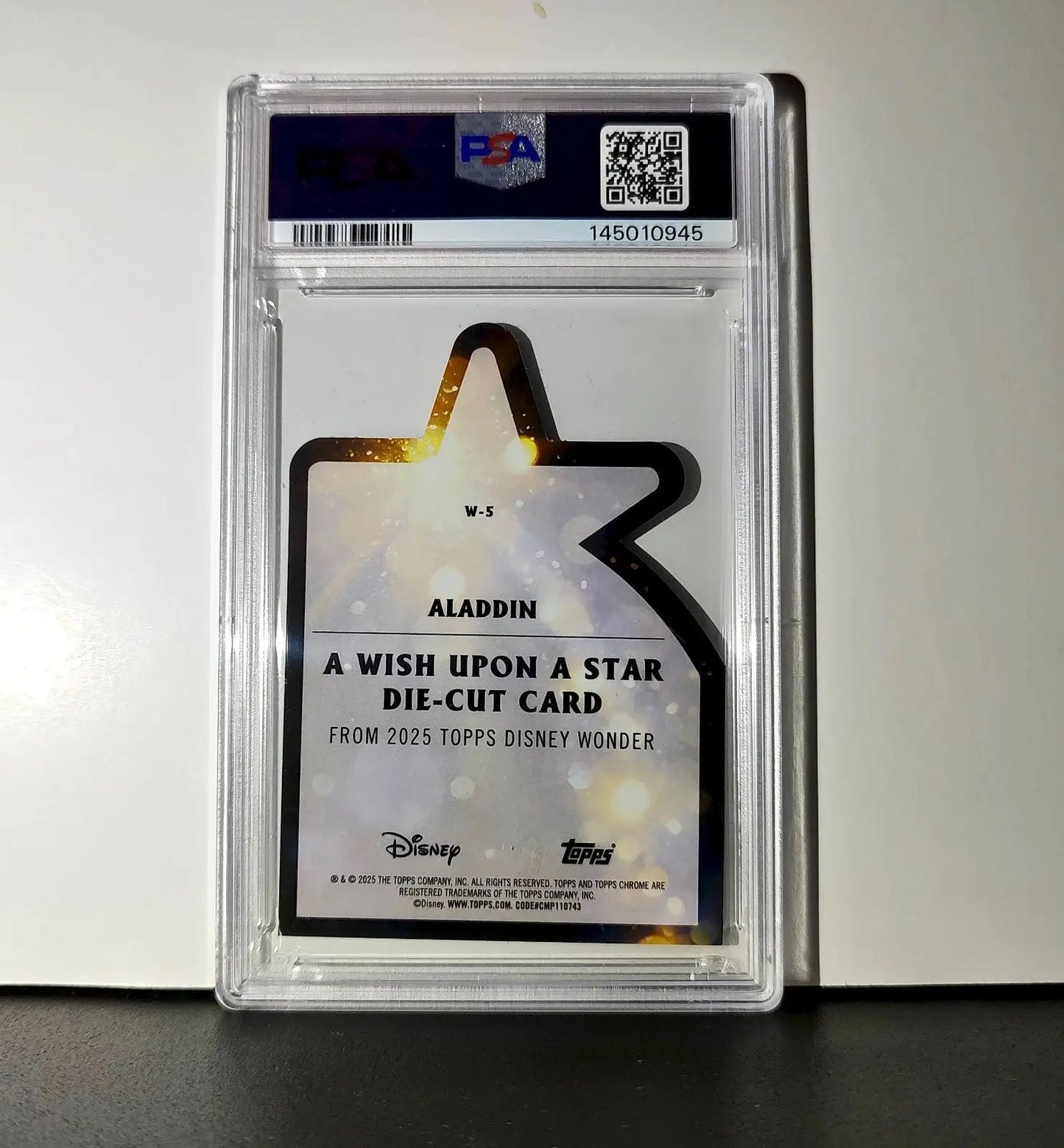Aladdin 2025 Topps Chrome Disney #W-5 Wish Upon A Star Die Cut Aladdin PSA 9 - Non-Sports Card Single