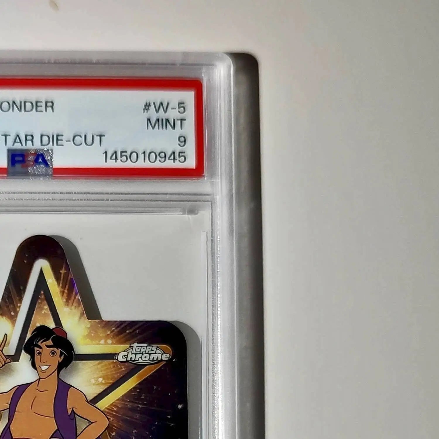 Aladdin 2025 Topps Chrome Disney #W-5 Wish Upon A Star Die Cut Aladdin PSA 9 - Non-Sports Card Single