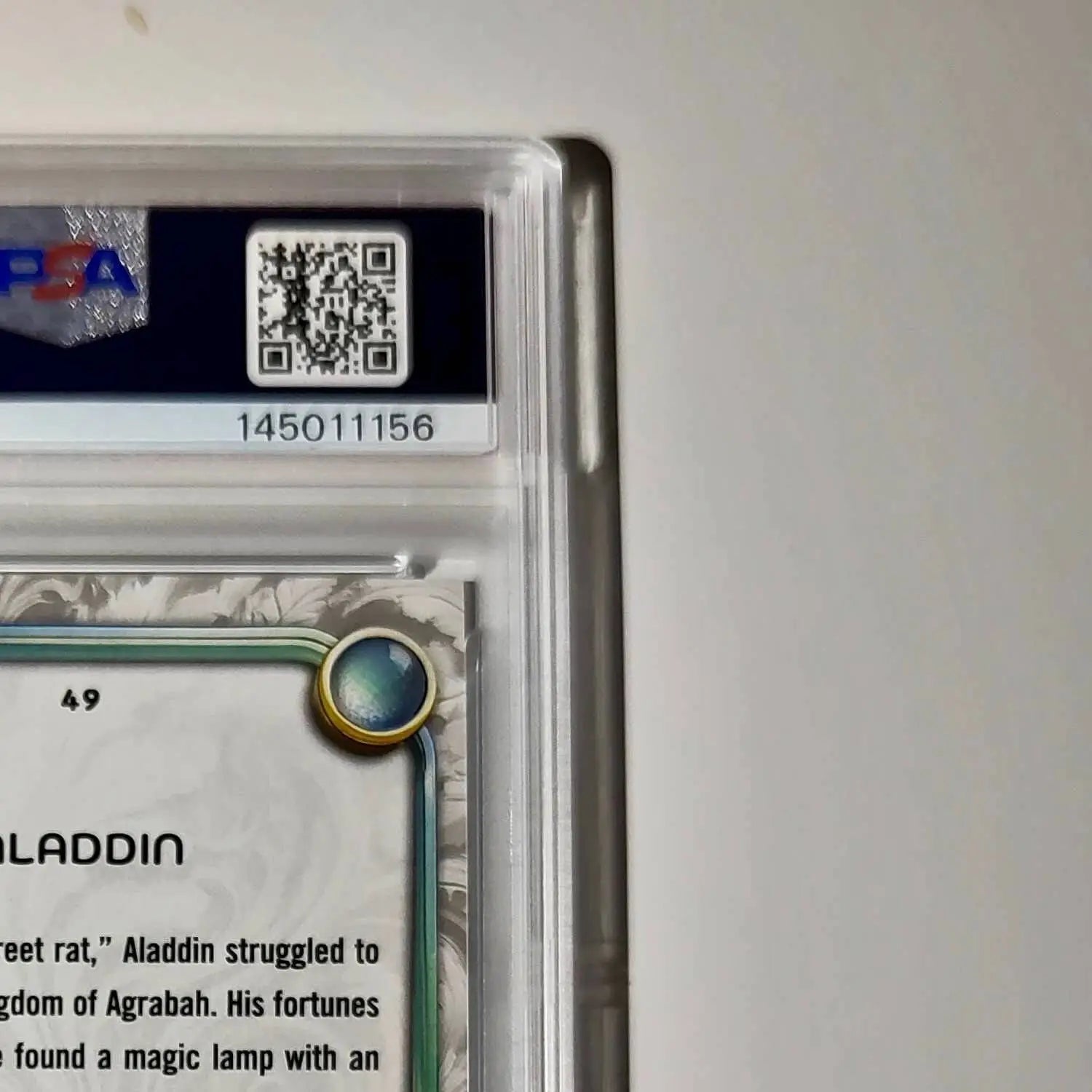 Aladdin 2025 Topps Disney Wonder #49 Winter Variant Card Aladdin PSA 8 - Non-Sports Card Single