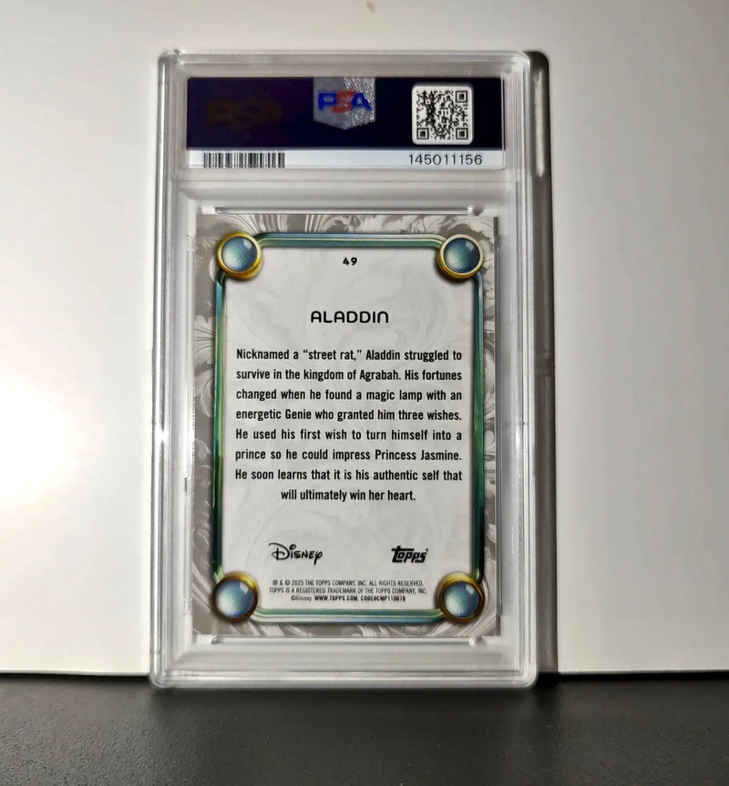 Aladdin 2025 Topps Disney Wonder #49 Winter Variant Card Aladdin PSA 8 - Non-Sports Card Single