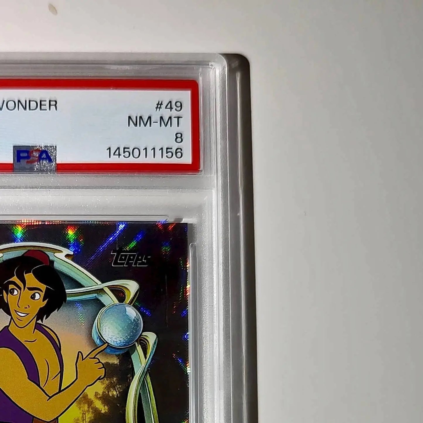 Aladdin 2025 Topps Disney Wonder #49 Winter Variant Card Aladdin PSA 8 - Non-Sports Card Single
