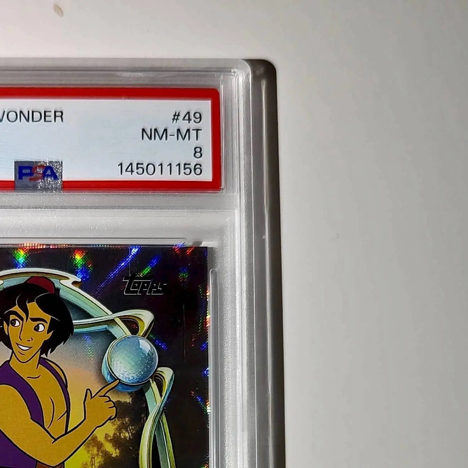 Aladdin 2025 Topps Disney Wonder #49 Winter Variant Card Aladdin PSA 8 - Non-Sports Card Single