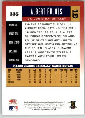 Albert Pujols - 2005 Donruss - #335 - Baseball - Baseball Card Single