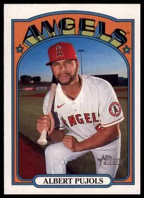Albert Pujols 2021 Topps Heritage #189 Los Angeles Angels - Baseball Card Single