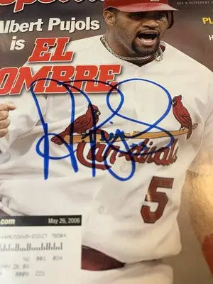 Albert Pujols May 26 2006 Sporting News Magazine Auto JSA COA Autographed Signed - Sports Memorabilia