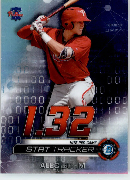 Alec Bohm - 2019 Bowman Chrome - #ST-AB - Stat Tracker Baseball - Baseball Card Single