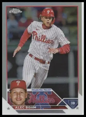 Alec Bohm 2023 Topps Chrome Refractors #105 Philadelphia Phillies - Baseball Card Single