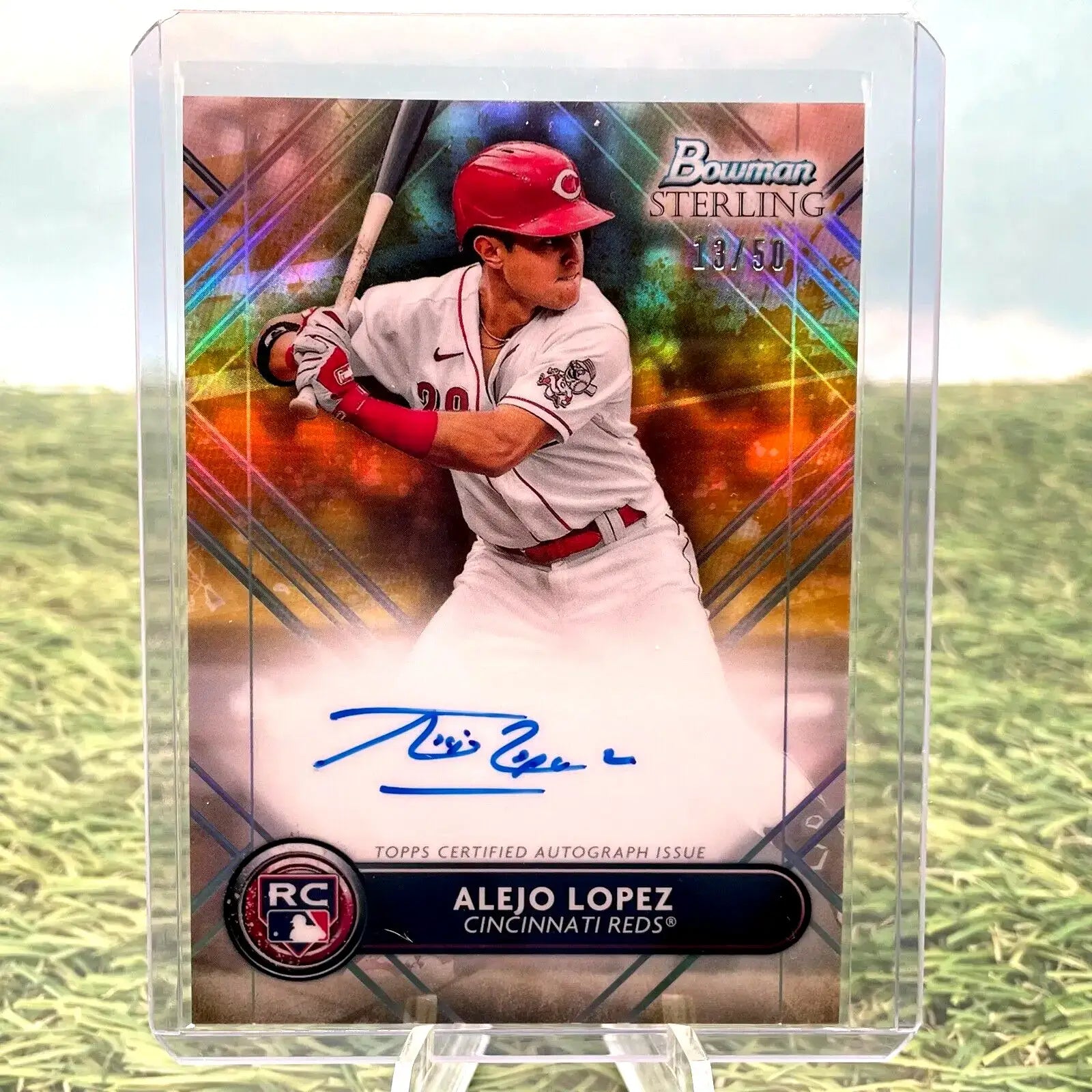 ALEJO LOPEZ -2022 Topps Bowman Sterling- Rookie -AUTO GOLD REFRACTOR /50- RA-AL - Baseball Card Single