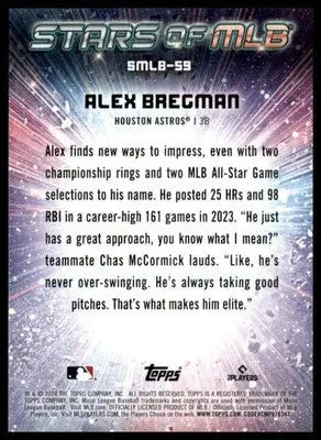 Alex Bregman 2024 Topps Stars of MLB #SMLB-59 Houston Astros