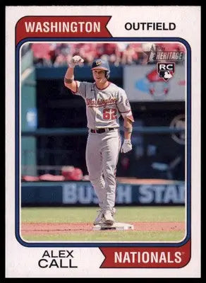 Alex Call Rookie 2023 Topps Heritage #354 Washington Nationals - Baseball Card Single