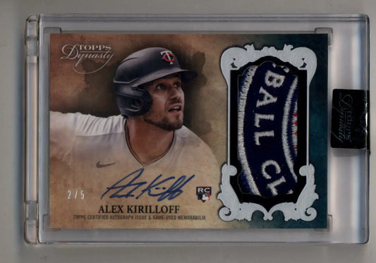 Alex Kirilloff 2021 Topps Dynasty MLB Debut Patch Auto 2/5 - Baseball Card Single